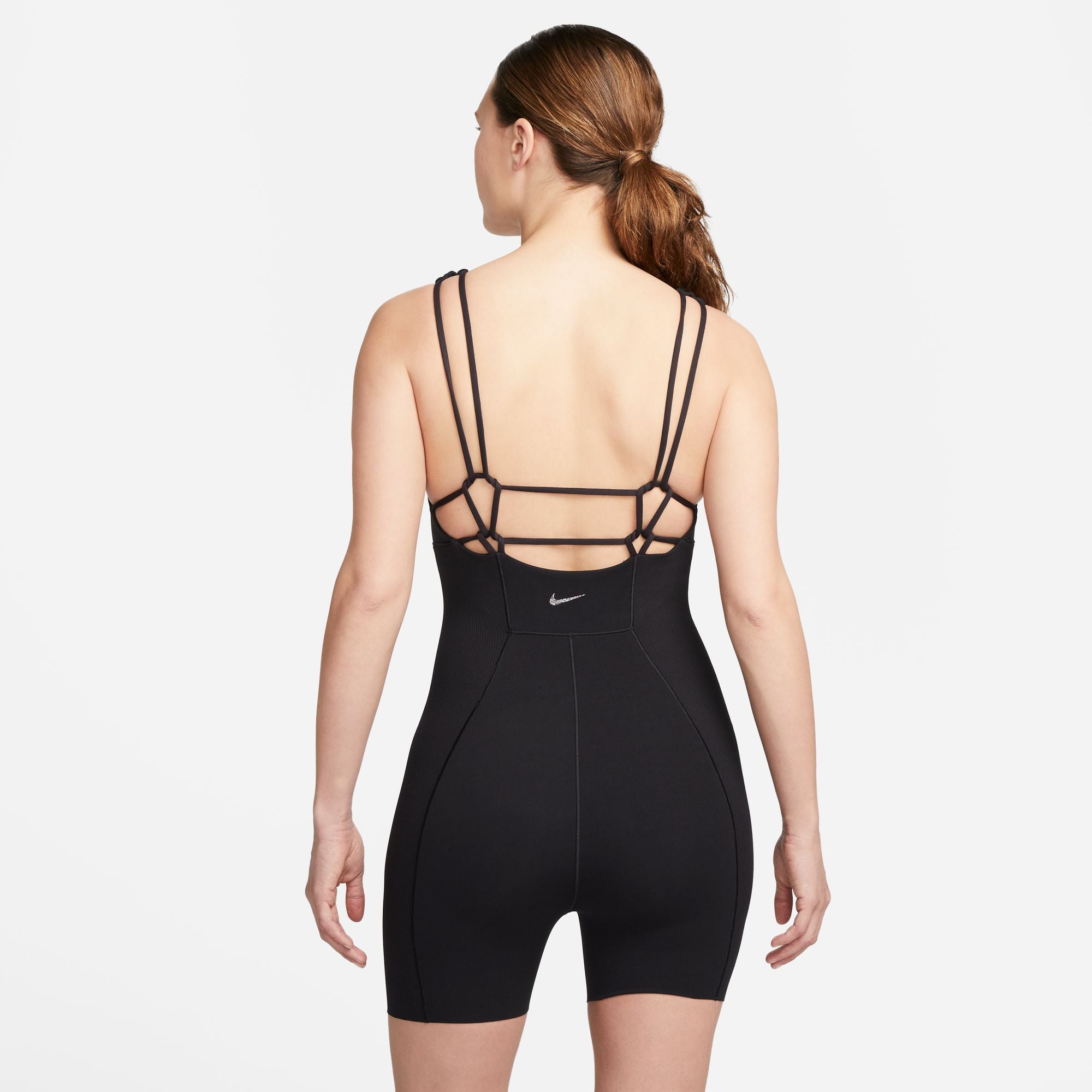 Nike Women's Yoga Luxe Infinalon Short Jumpsuit CJ5278-010 (Sz XL) NWT MSRP  $75