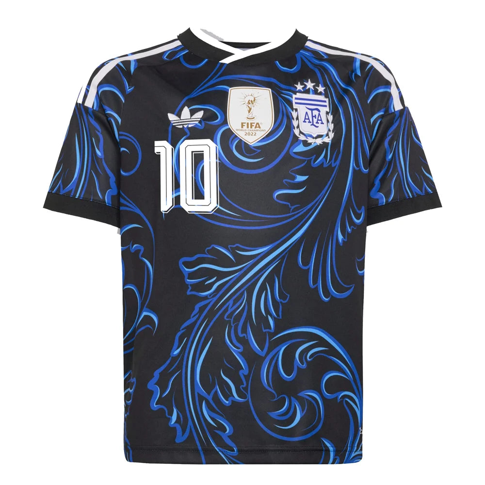 Adidas Kids Argentina 26 Away Messi Jersey Black Color