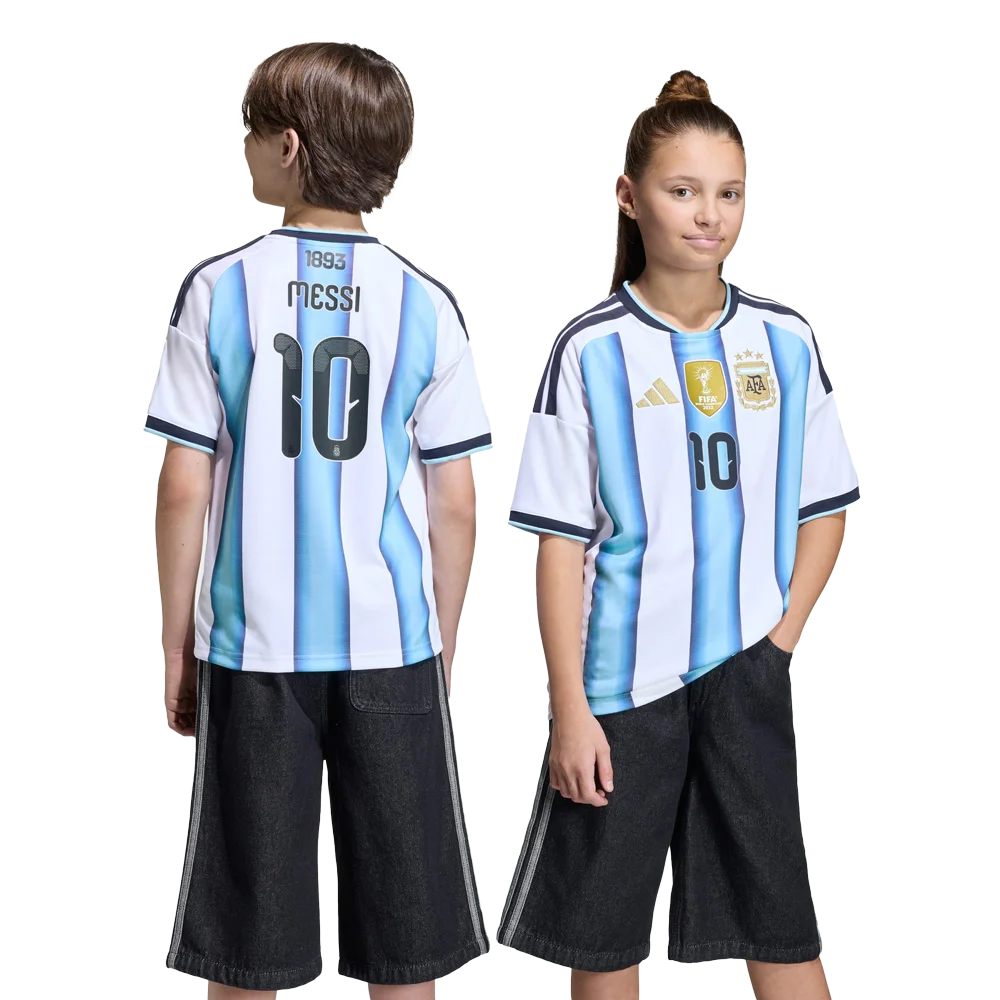 Adidas Kids Argentina 26 Home Messi Jersey