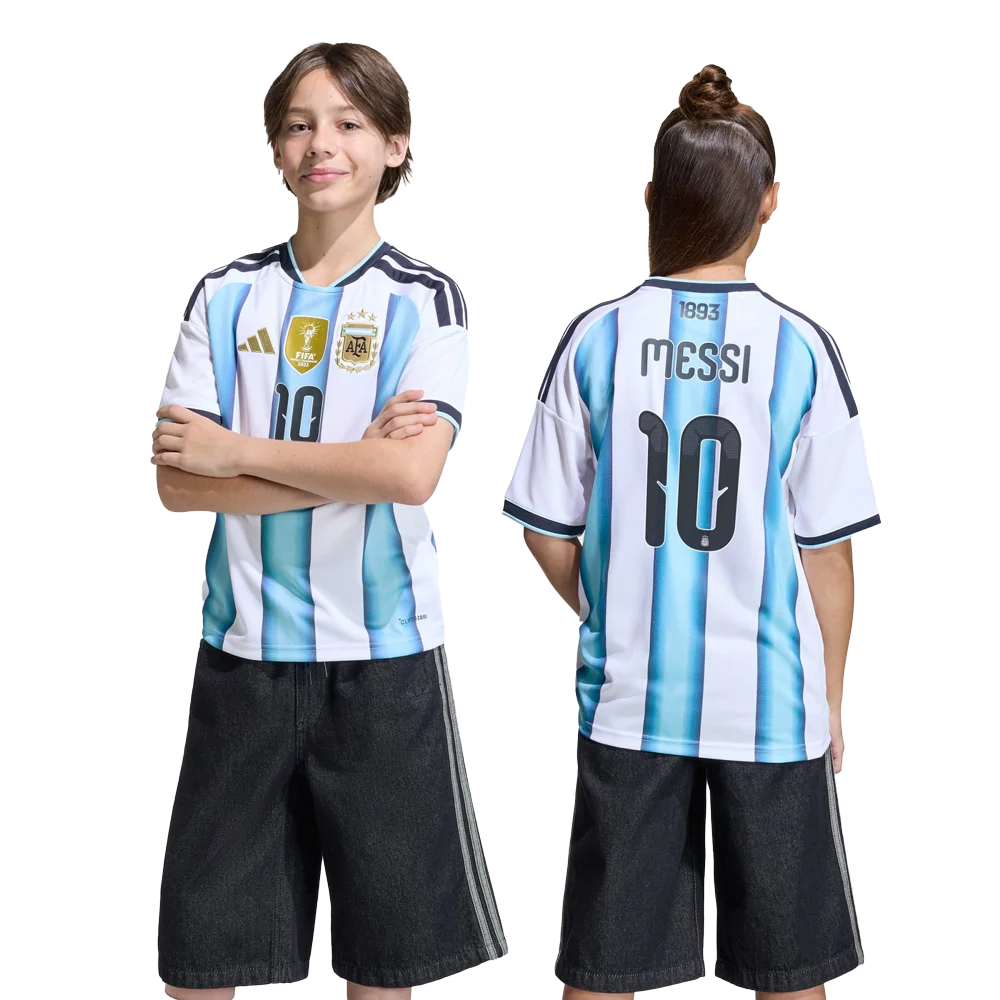Adidas Kids Argentina 26 Home Messi Jersey