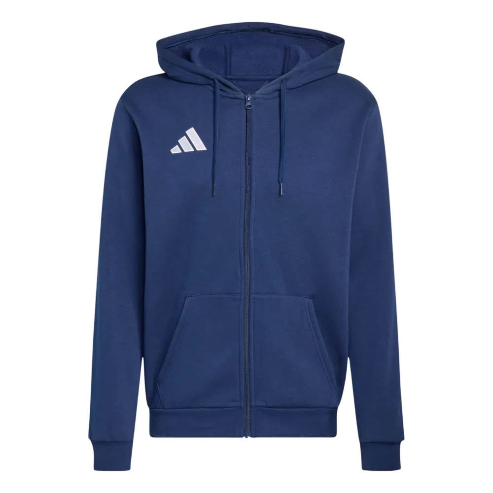 Adidas Men's Entrada 26 Full Zip Hoodie Navy Color