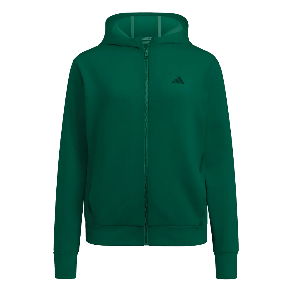 Adidas Women's Game & Go Full Zip Training Hoody Green Color
