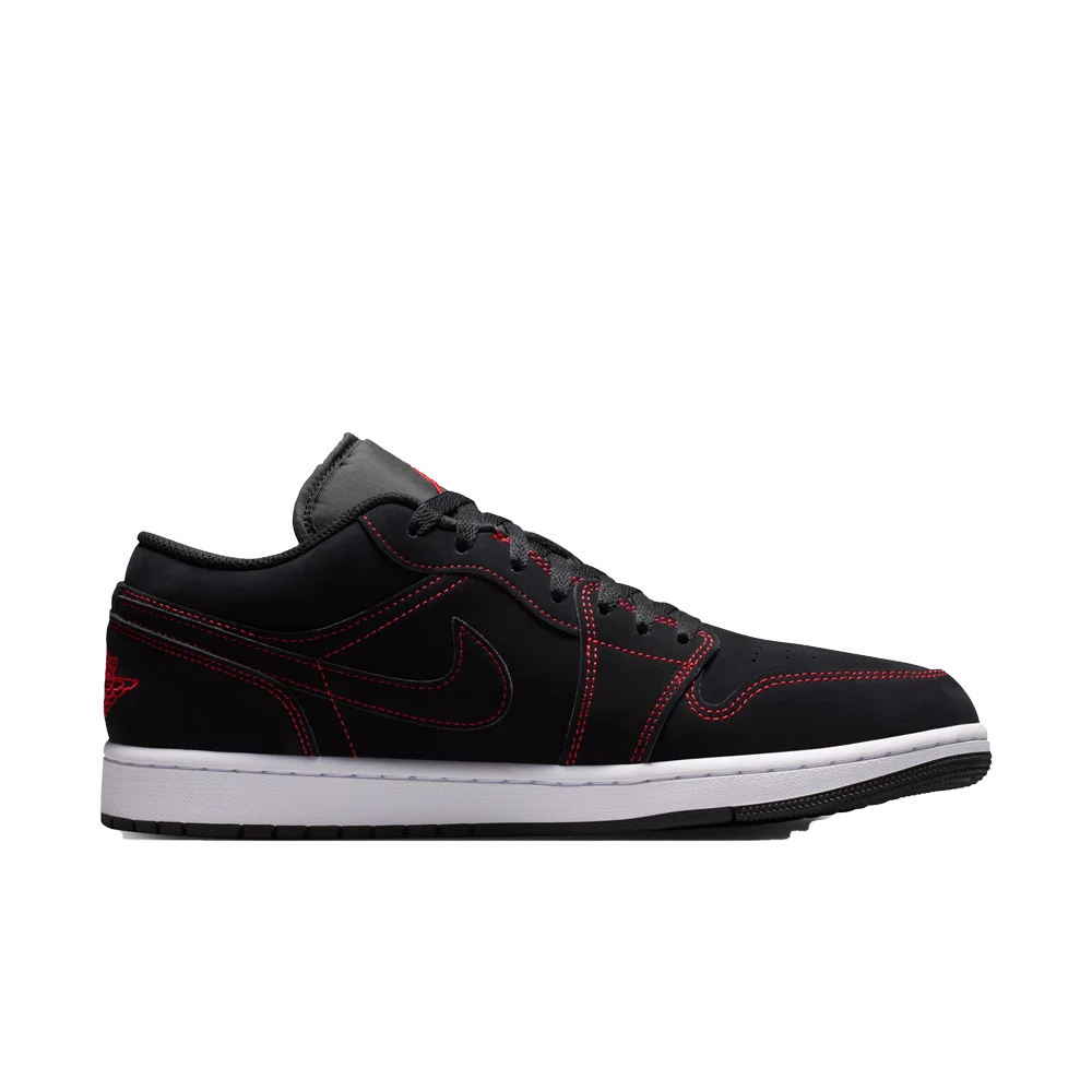 Air Jordan Men's 1 Low Shoes Red color.