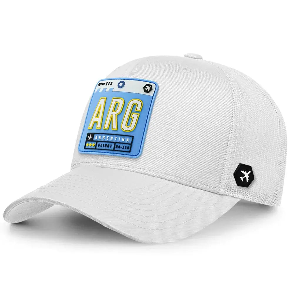 Argentina Trucker Hat White color 3Quarter front view view