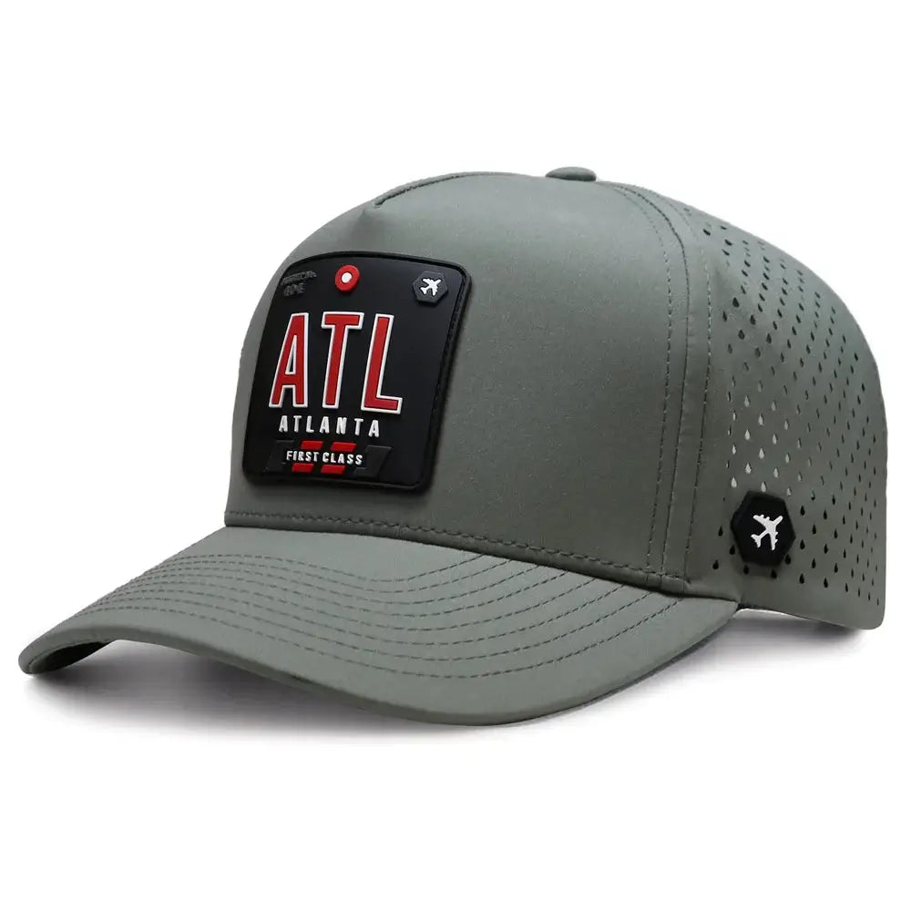 Atlanta Performance Cap Gray color 3Quarter front view