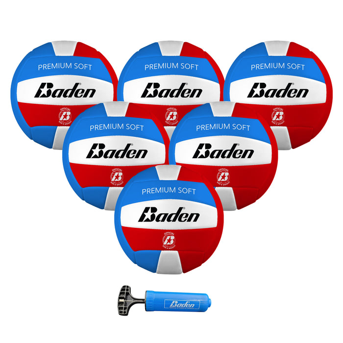 Paquete de 6 balones de voleibol blandos de primera calidad