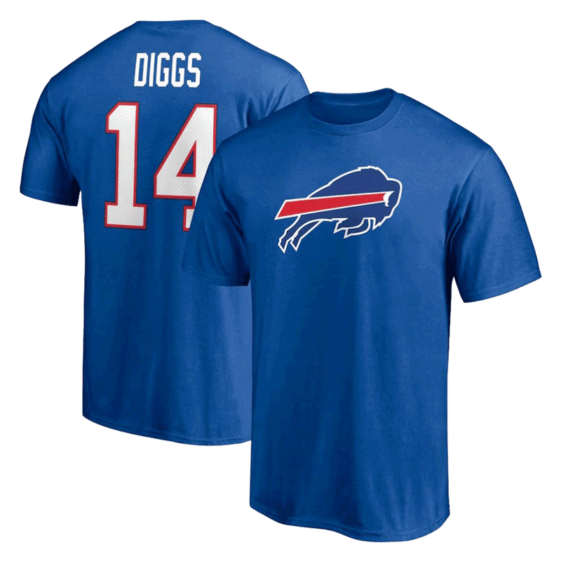 Stefon Diggs Buffalo Bills Player Icon Royal Blue T-Shirt