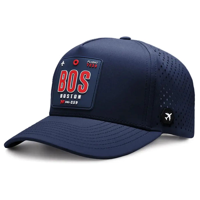 Boston Performance Cap Navy color 3Quarter front view 