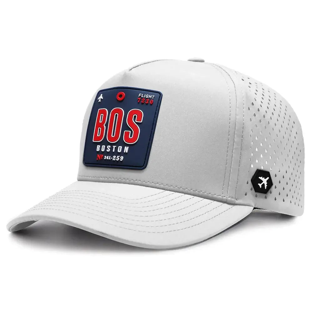 Boston Performance Cap White color 3Quarter front view