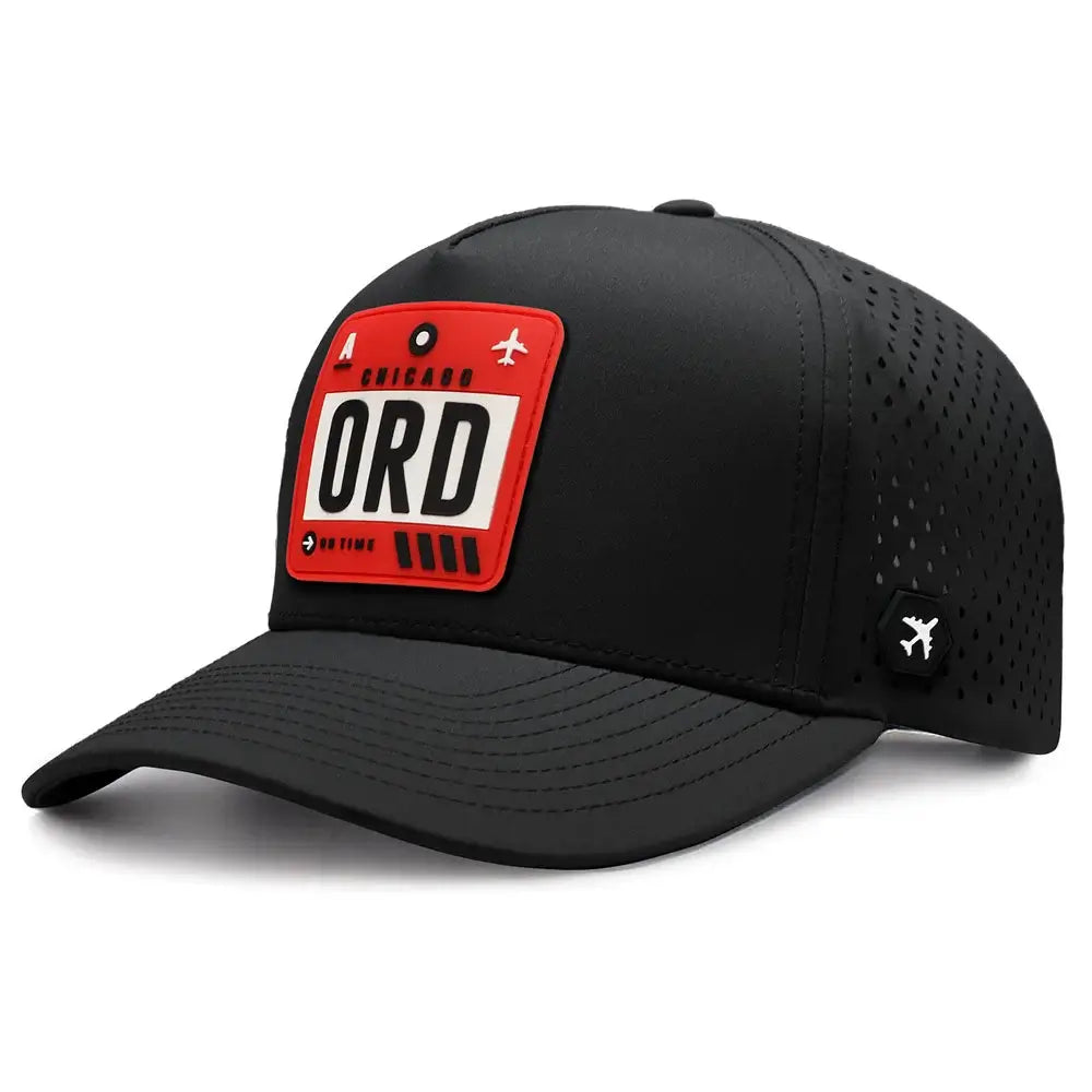 Chicago Performance Cap Black color 3Quarter front view