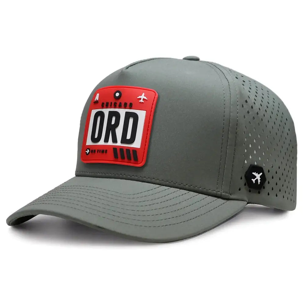 Chicago Performance Cap Grey color 3Quarter front view