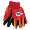 Guantes bicolor para adulto de los Kansas City Chiefs 