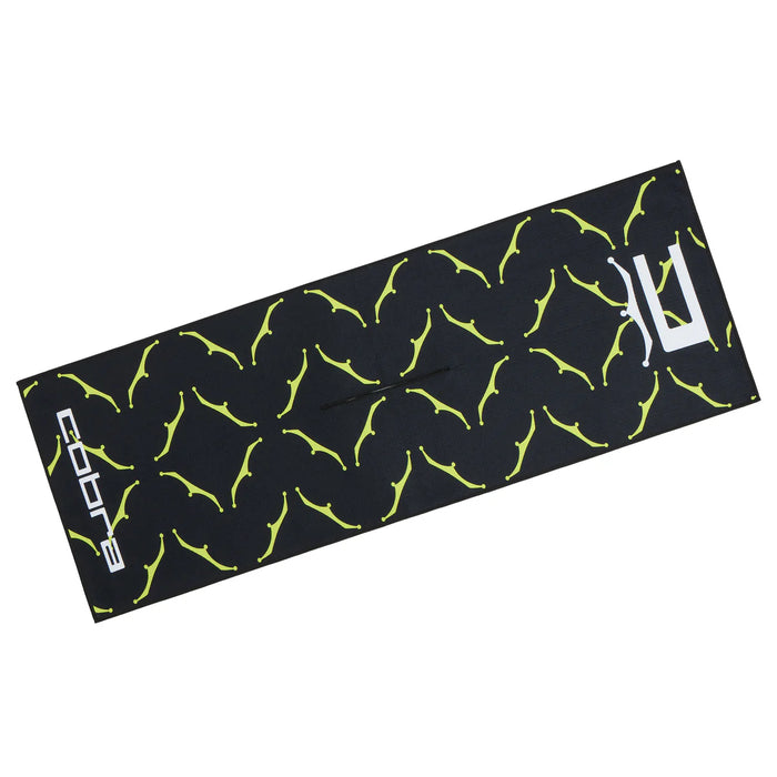 Cobra Golf Men's Microfiber Crown Golf Towel black color.