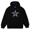 Sudadera con capucha de forro polar con estampado integral de los Dallas Cowboys de Mitchell & Ness 