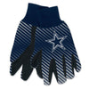 Guantes bicolor para adultos de los Dallas Cowboys 