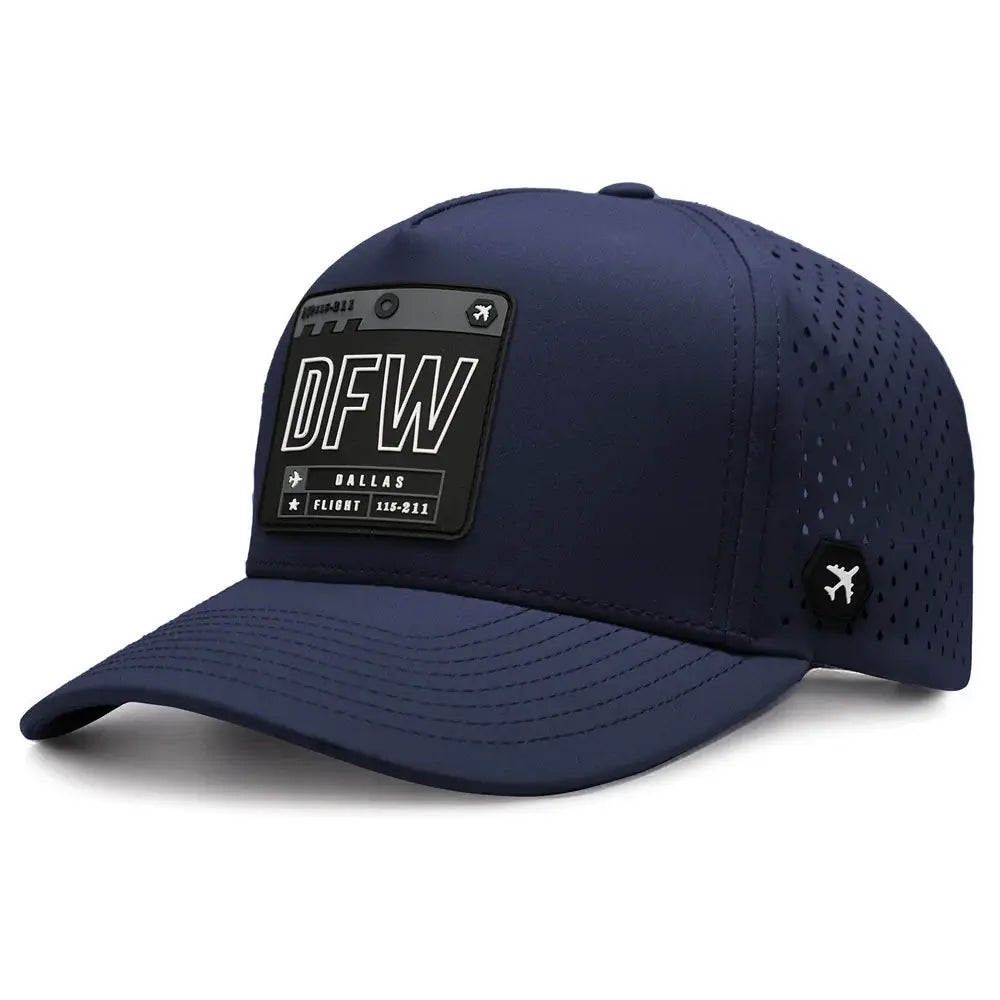 Dallas Performance Cap Navy color 3Quarter front view