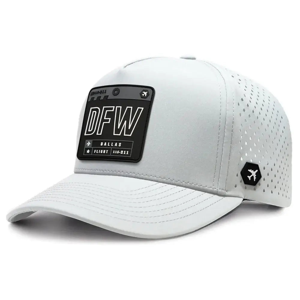 Dallas Performance Cap White color 3Quarter front view