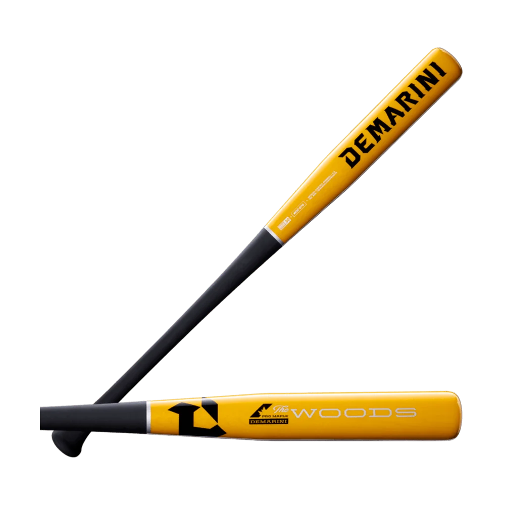DeMarini 2027 The Woods Wood Composite (-3) BBCOR Baseball Bat Yellow Color