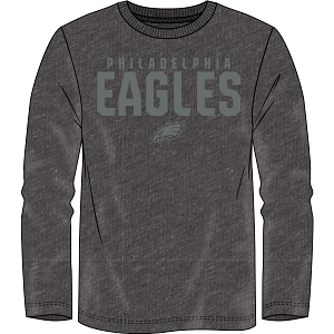 Camiseta icónica negra de manga larga de los Philadelphia Eagles 