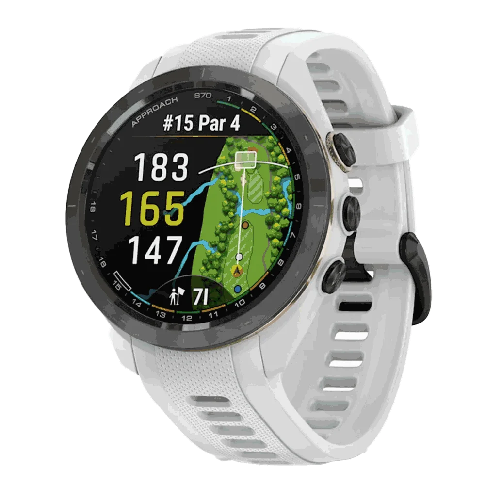 Garmin Approach® S70 42mm White – Midway Sports Garmin Approach® S70 42mm White – Midway Sports