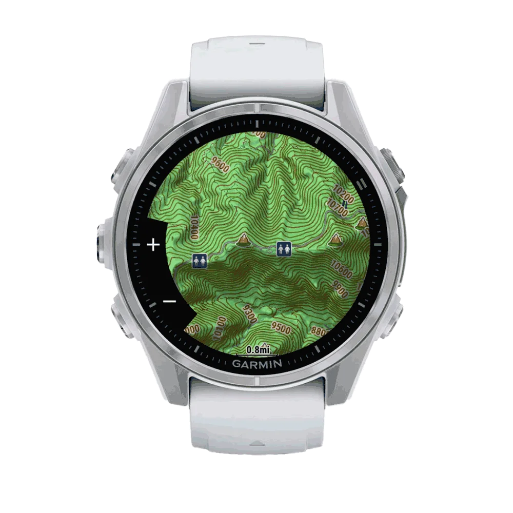 Garmin Fēnix® 8 - Amoled - Silver 43 mm – Midway Sports Garmin Fēnix® 8 - Amoled - Silver 43 mm – Midway Sports
