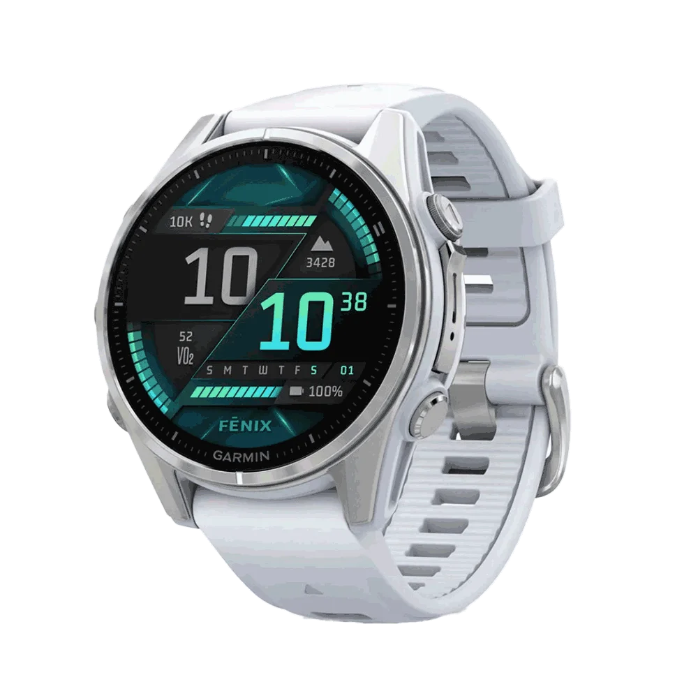Garmin Fēnix® 8 - Amoled - Silver 43 mm – Midway Sports Garmin Fēnix® 8 - Amoled - Silver 43 mm – Midway Sports