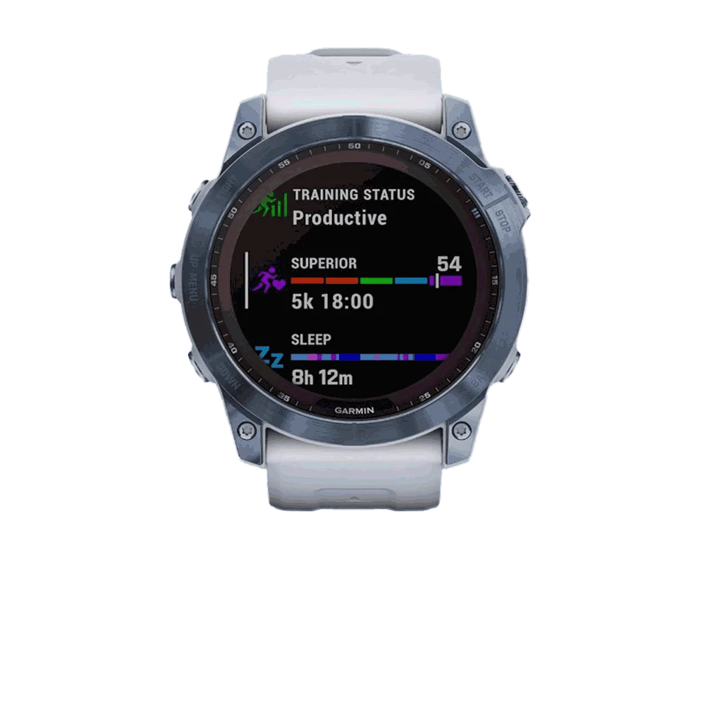 Garmin Fenix 7X Solar, Sapphire, Mineral Blue Titanium, Whitestone