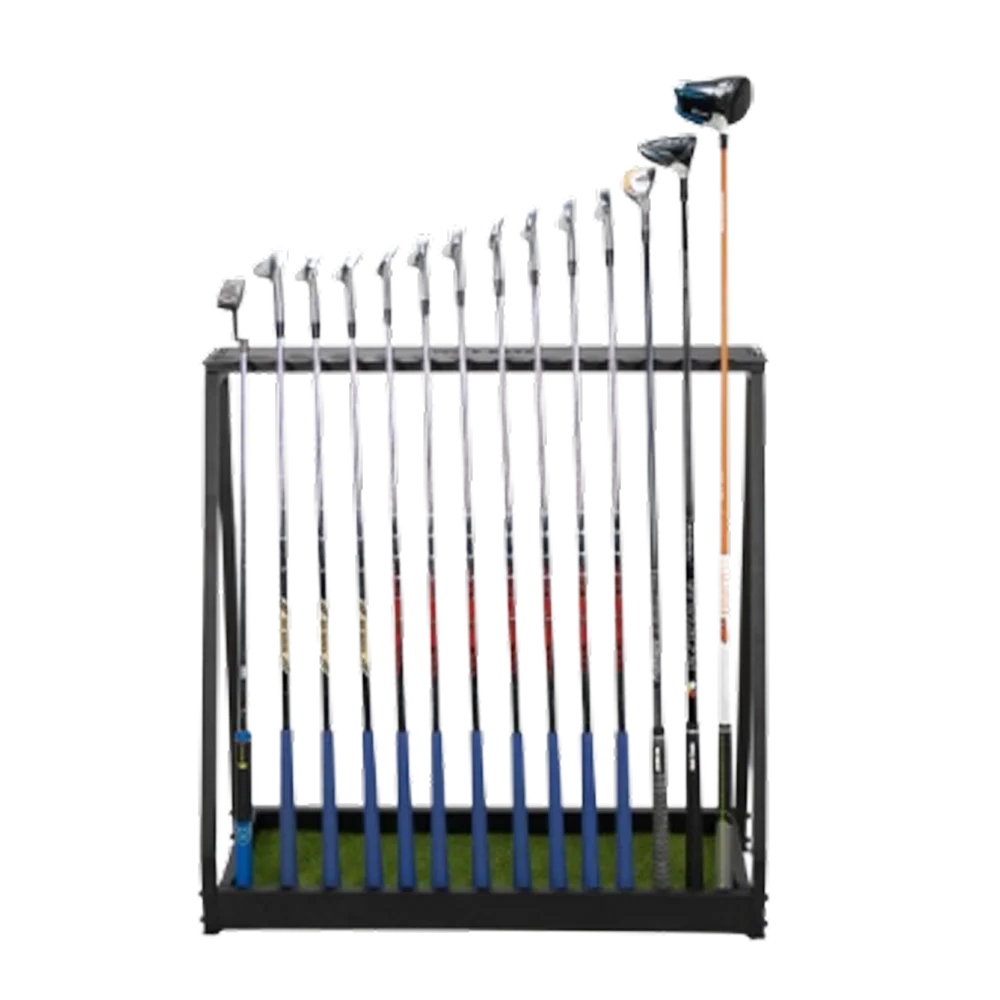 GolfBays Golf Club Storage Rack, Holds 14 Clubs, Indoor Equipment Storage Shelf