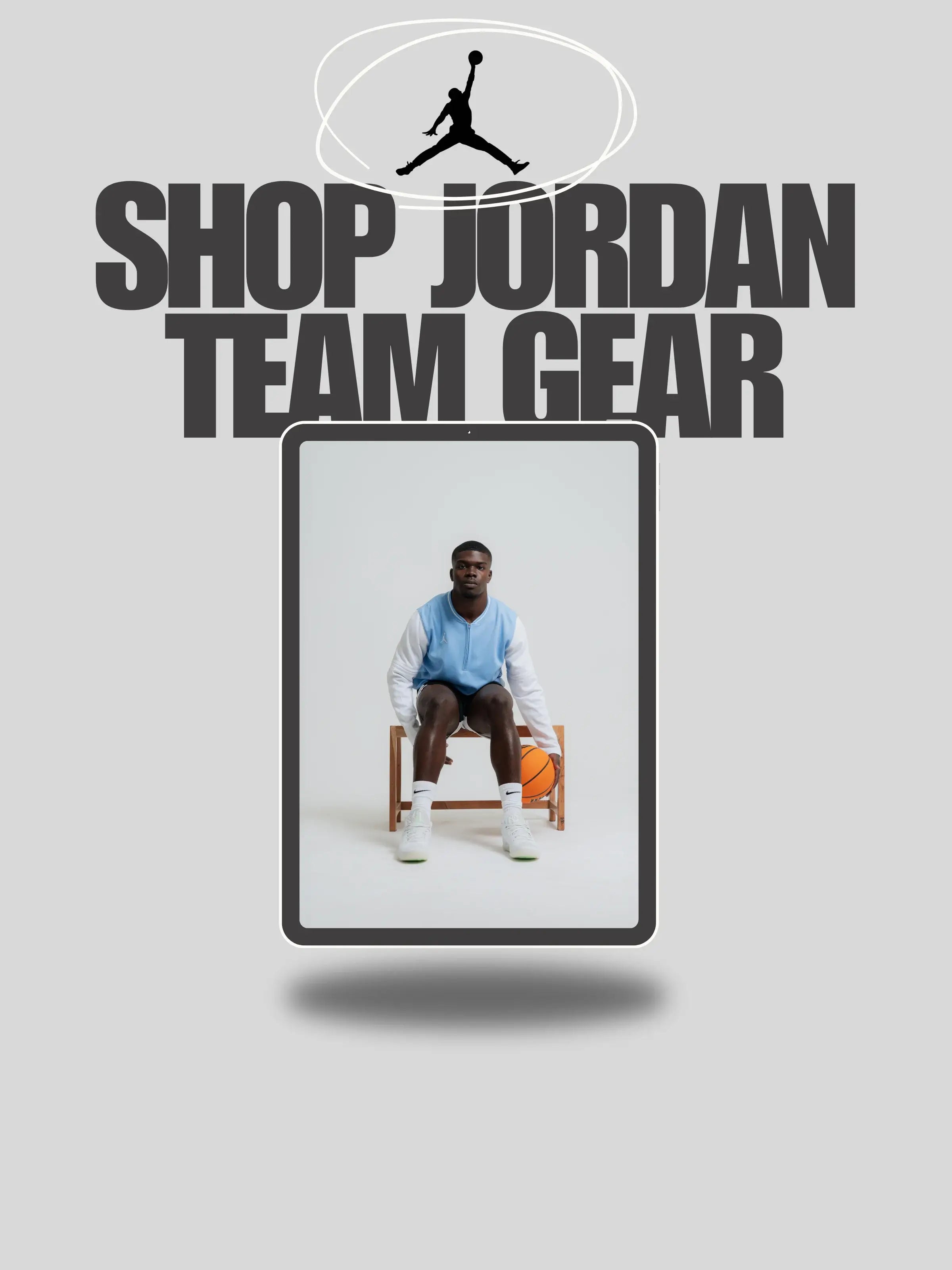 Jordan Team Gear with a person in sports gear