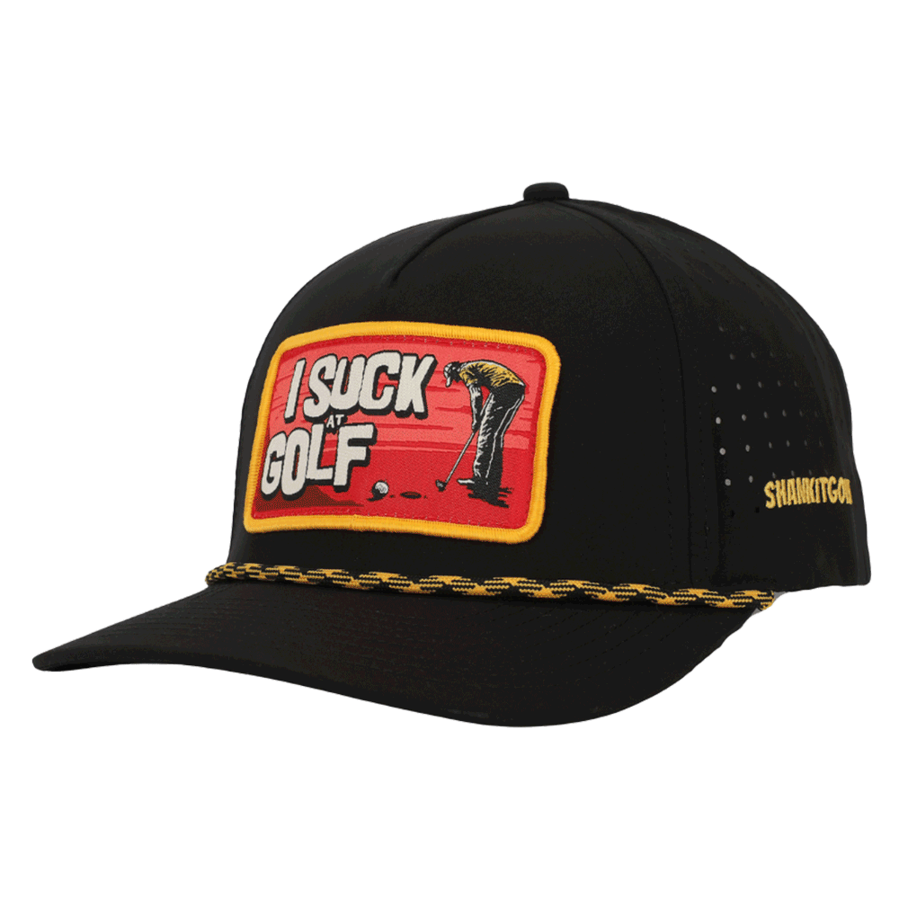 I Suck At Golf Patch Rope Golf Hat