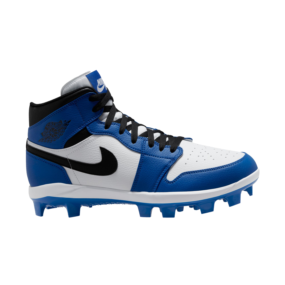 Jordan 1 Retro MCS Baseball Cleats Game Royal Black White 12