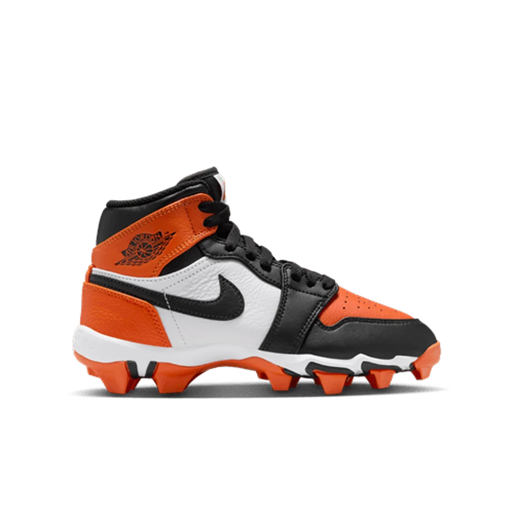 Jordan Little/Big Kids 1 Mid Cleats Orange Color