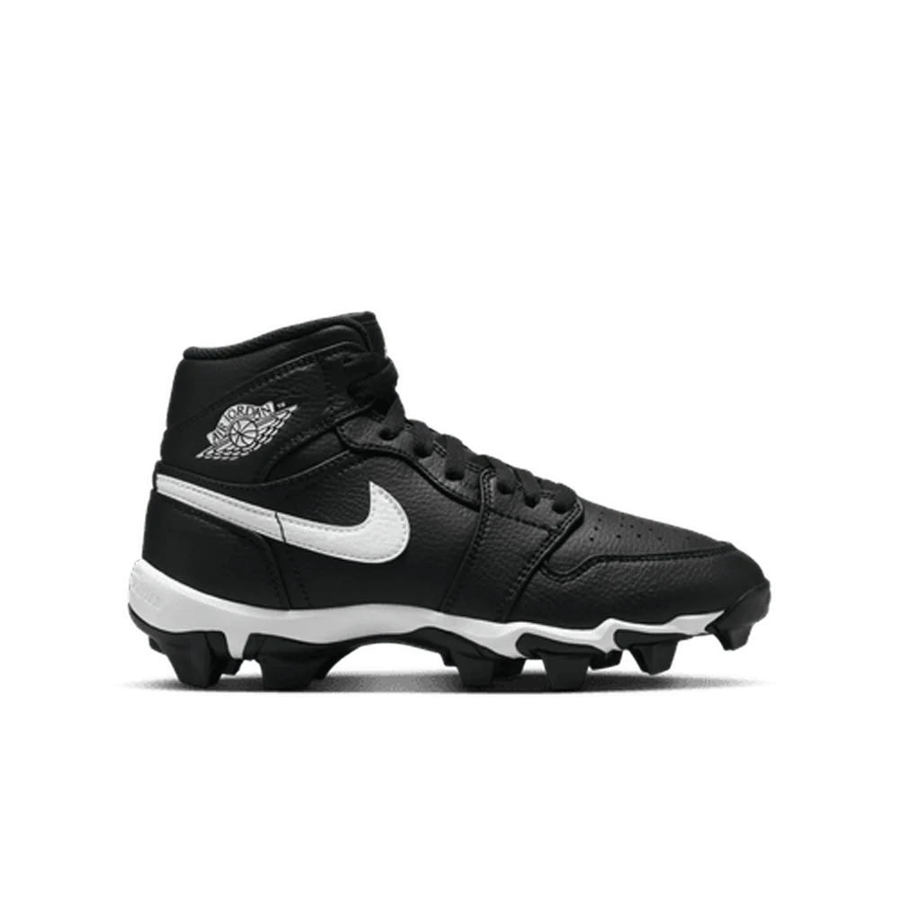 Jordan Little/Big Kids 1 Mid Cleats Black Color
