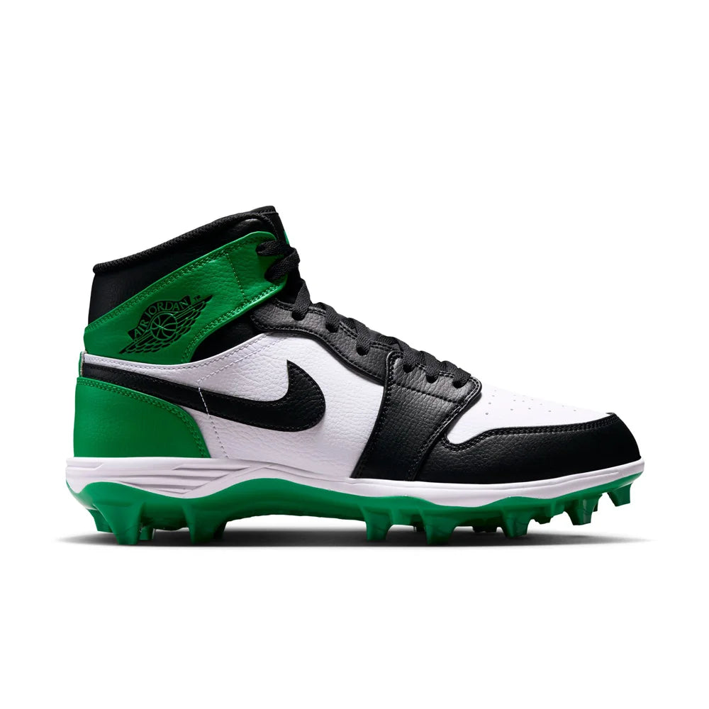 Jordan Men's 1 Mid TD Football Cleat Green Color