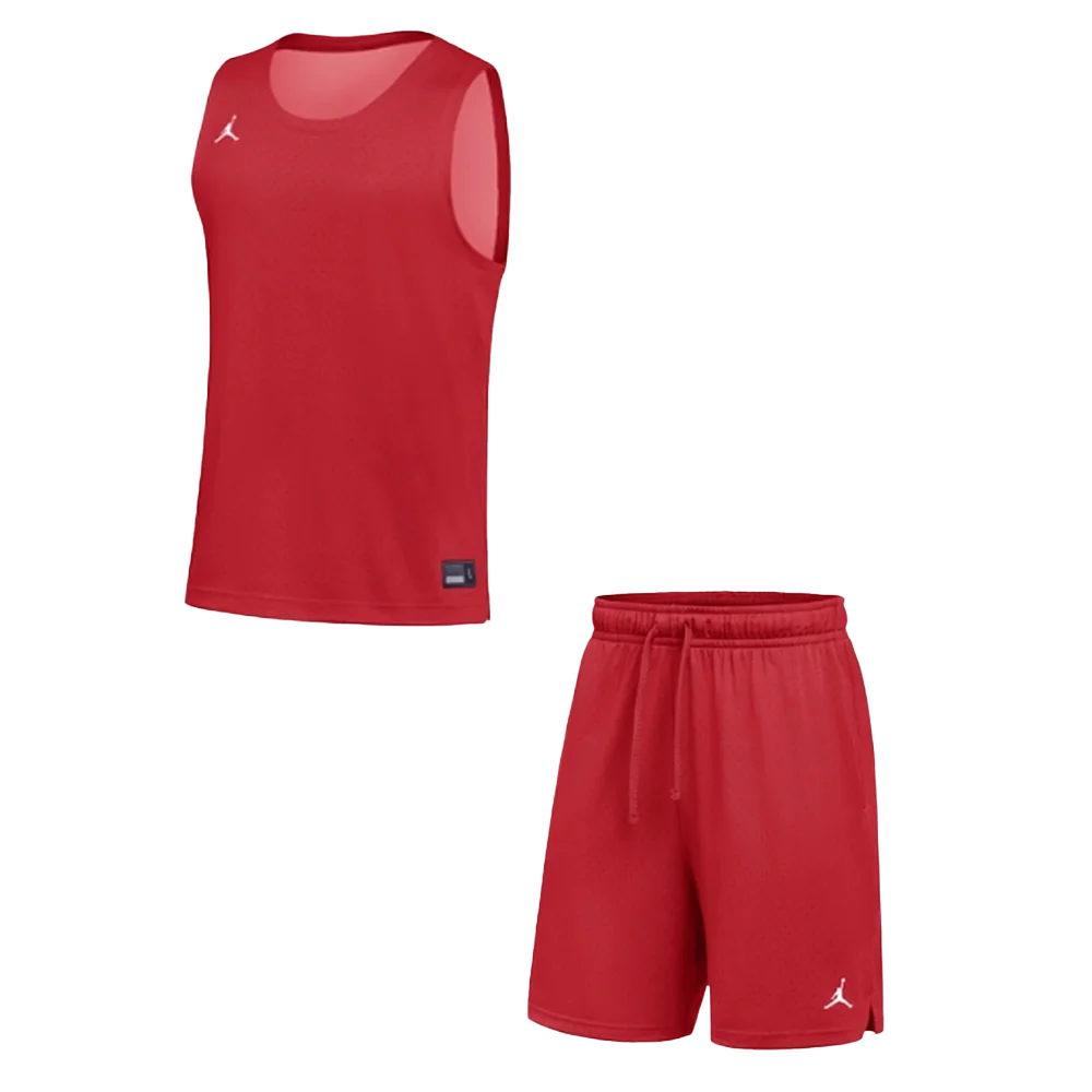 Jordan Men’s Dri-FIT Sport Mesh Team Set - Jersey and Short Red