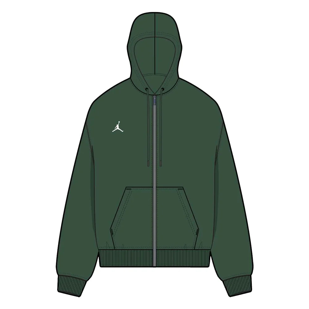 Jordan Men's Dri-fit Sport Crossover Fleece Fz Hoodie Green Color