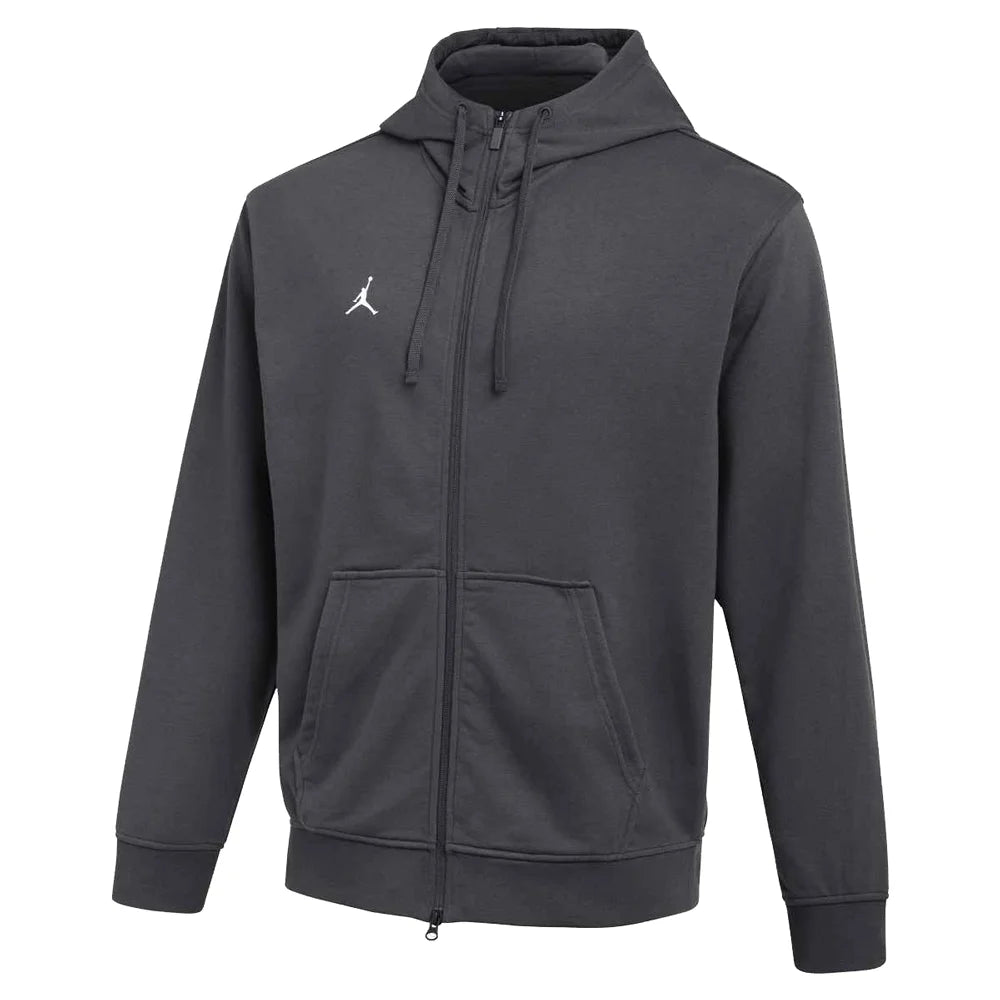 Jordan Men's Dri-fit Sport Crossover Fleece Fz Hoodie Grey Color