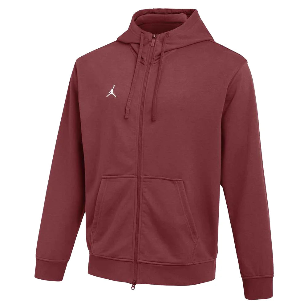 Jordan Men's Dri-fit Sport Crossover Fleece Fz Hoodie Maroon Color