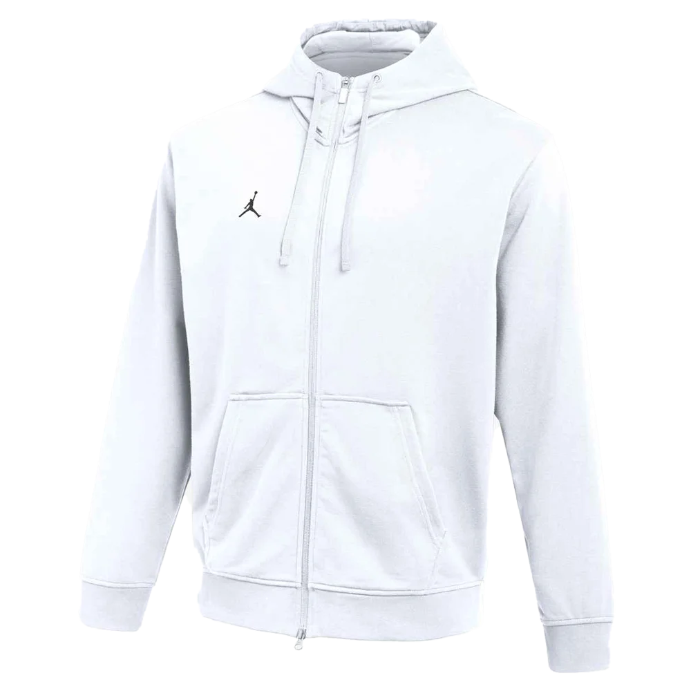 Jordan Men's Dri-fit Sport Crossover Fleece Fz Hoodie White Color