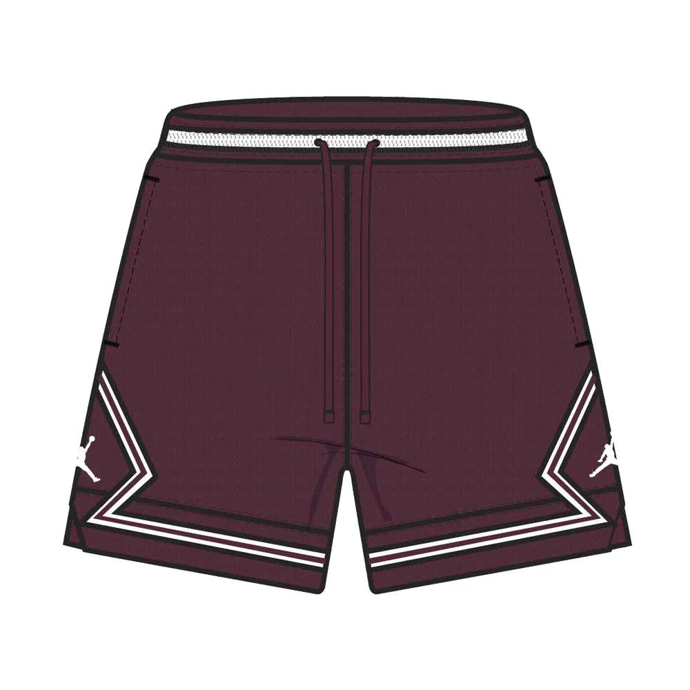 Jordan Men's Dri-fit Sport Diamond Short Maroon Color