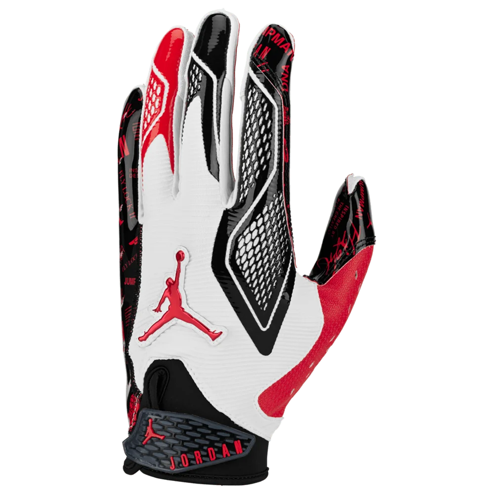 Jordan Men's Fly Lock 2.0 Football Gloves Energy White/Red Color