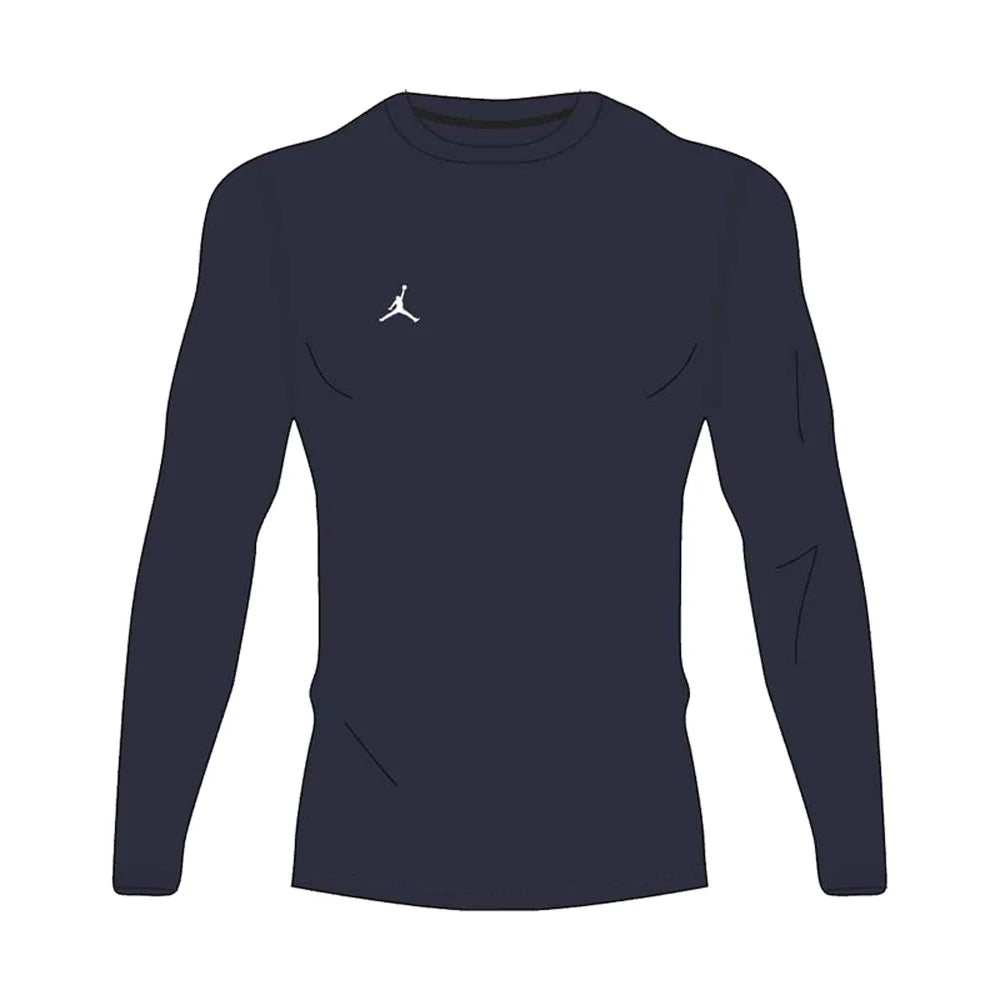 Jordan Men's Sport Dri-FIT Long-Sleeve Base Layer Top Navy Color