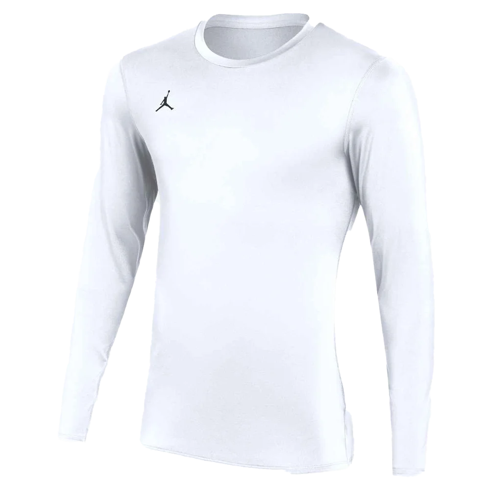 Jordan Men's Sport Dri-FIT Long-Sleeve Base Layer Top White Color