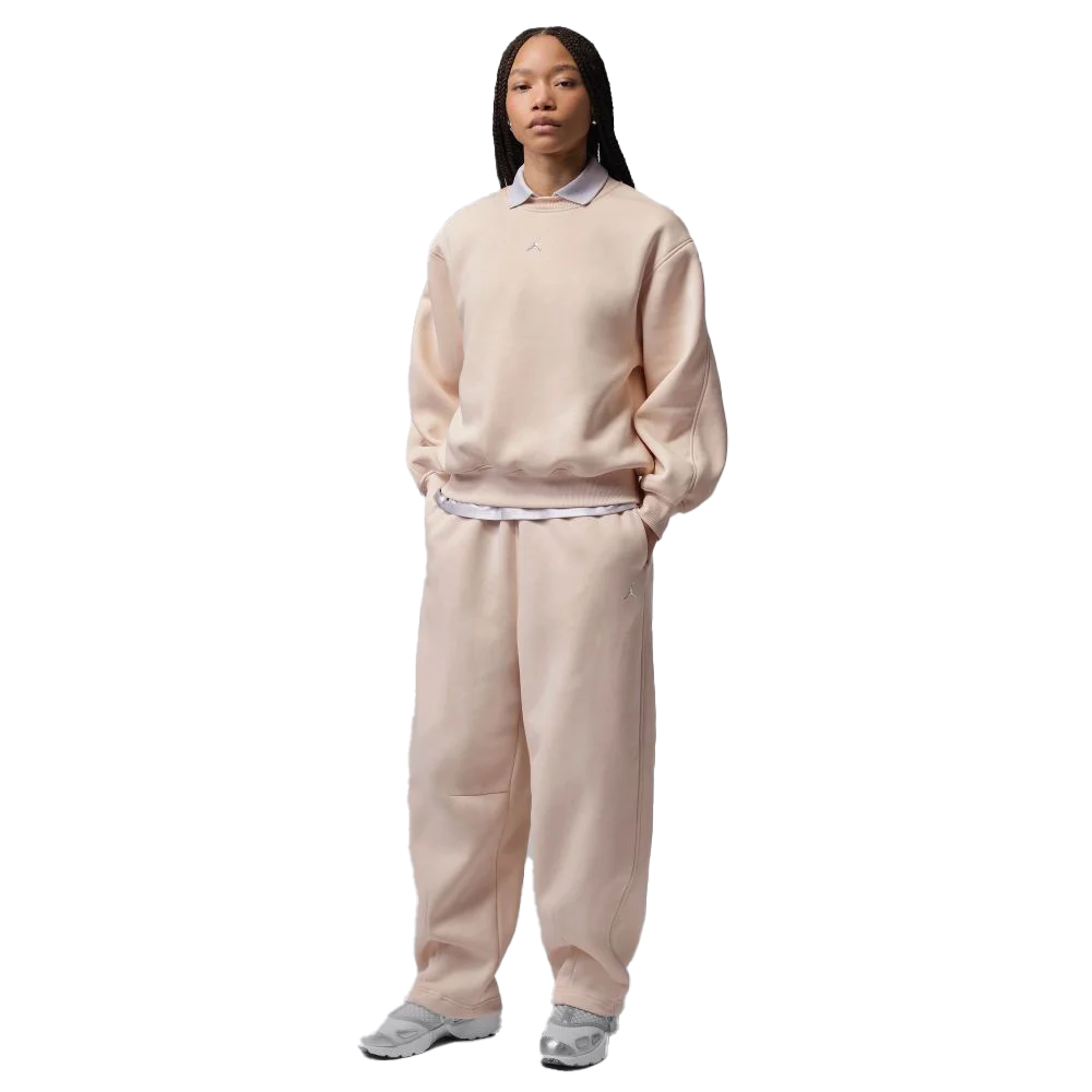 Jordan Women's Brooklyn Fleece Crew-Neck Sweatshirt Khaki Color