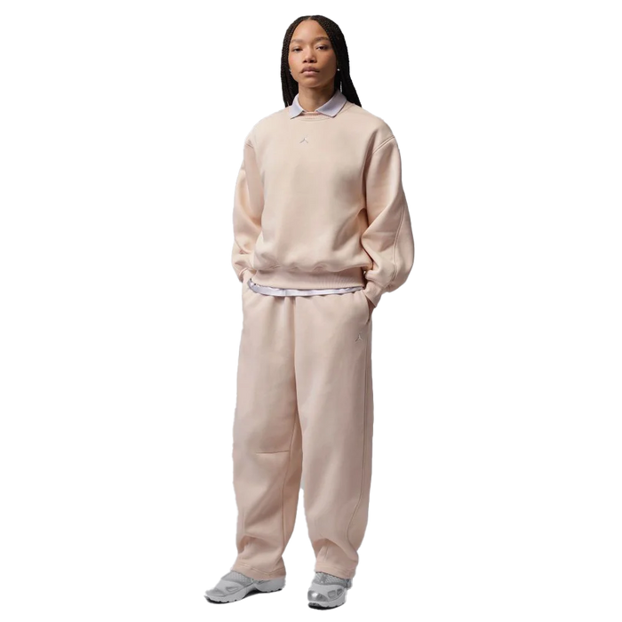 Jordan Women's Brooklyn Fleece Crew-Neck Sweatshirt Khaki Color