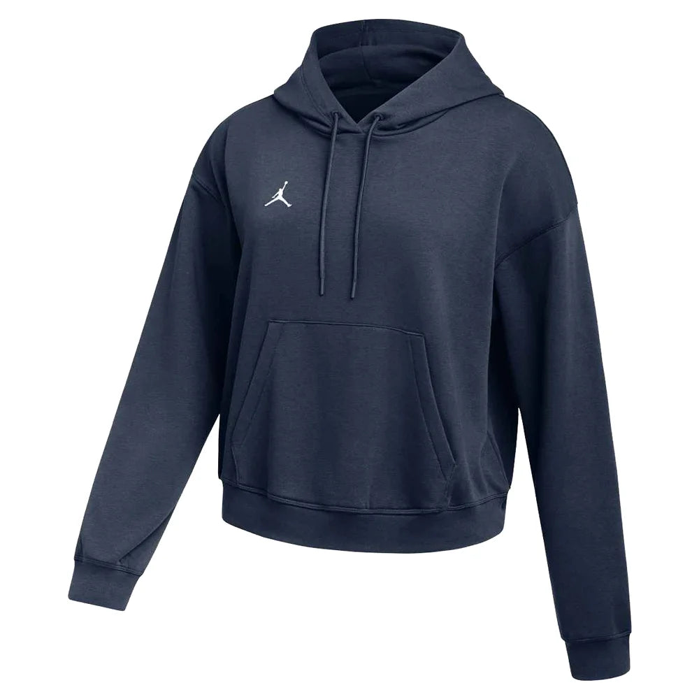 Jordan Women's Dri-fit Sport Crossover Fleece Hoodie Navy Color