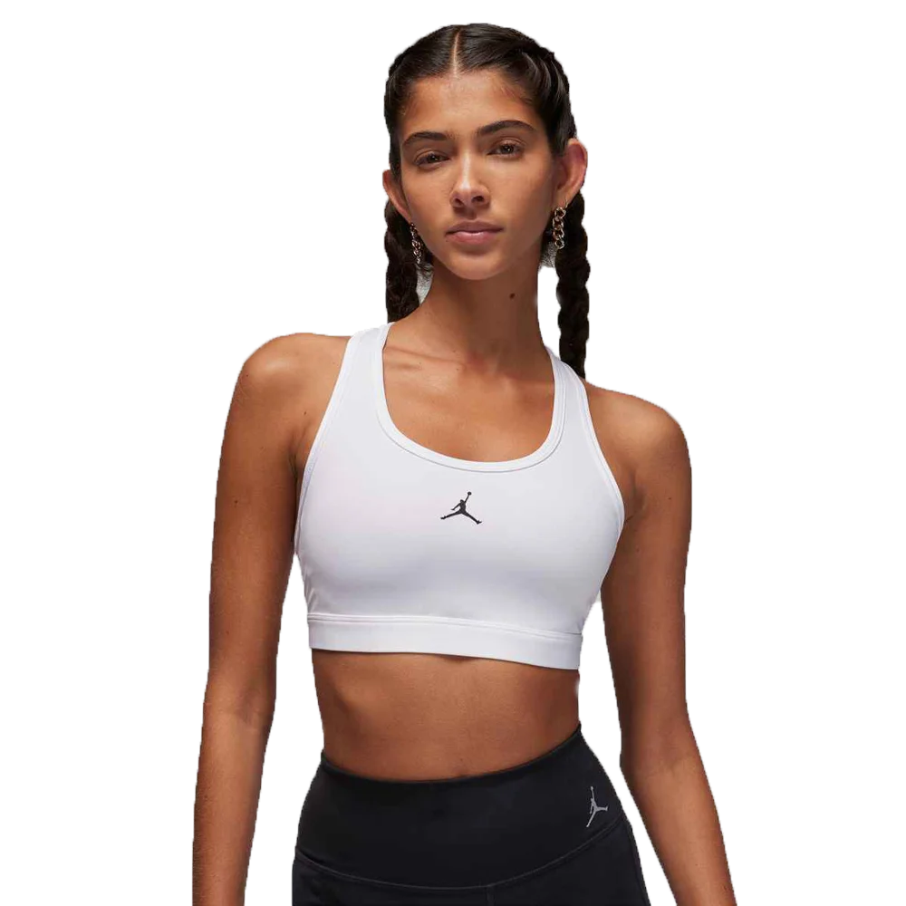 Jorden Sport Women's Medium-Support Padded Jumpman Bra white color