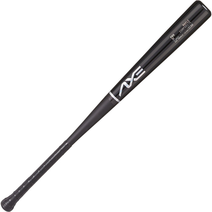 Bate de béisbol Axe Pro de madera compuesta de arce | Negro obsidiana | Mango acampanado