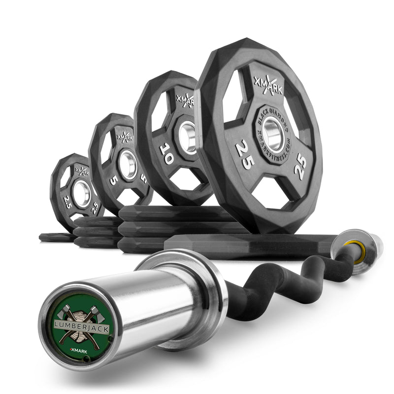Black Diamond® Olympic Weight Plates and Curl Barbell Sets