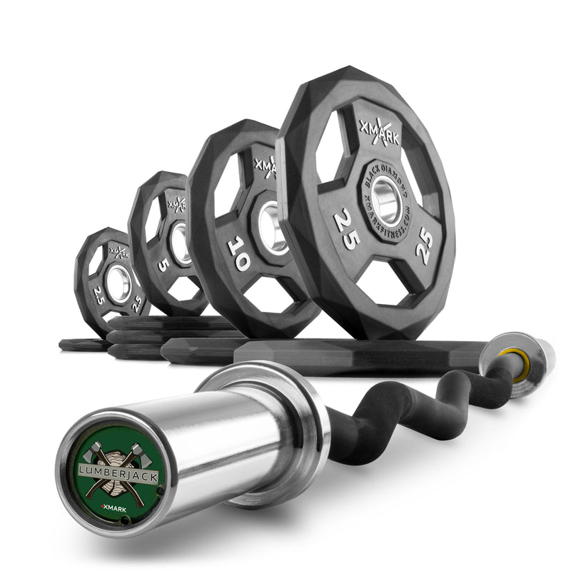 Black Diamond® Olympic Weight Plates and Curl Barbell Sets